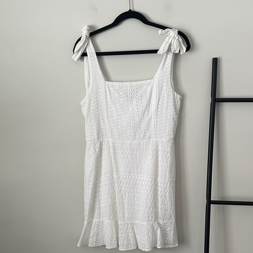 Trixxi White Eyelet Mini Dress